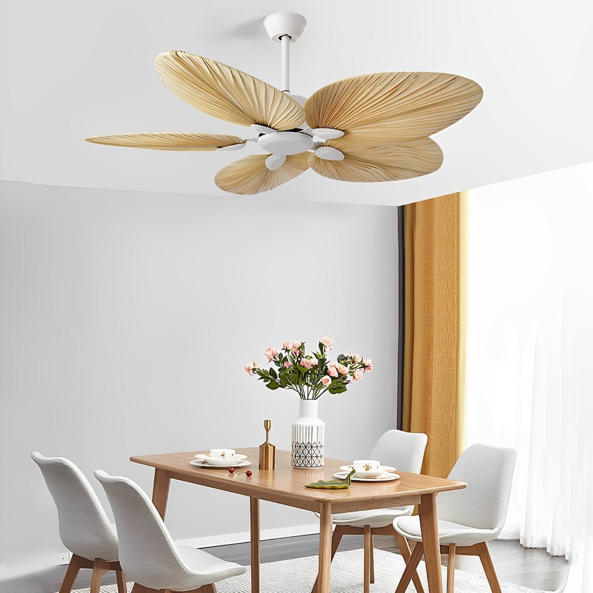 Tropical Palm Leaf Ceiling Fan