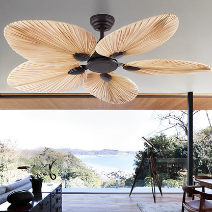 Tropical Palm Leaf Ceiling Fan