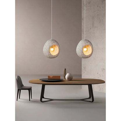 Dome-Shaped Rattan Hanging Light