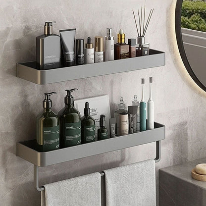 Modern Gray Bathroom Shelf