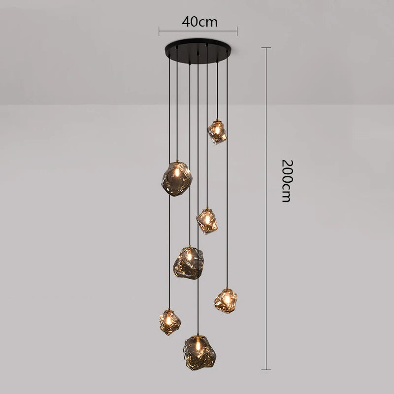 Modern LED Staircase Chandelier