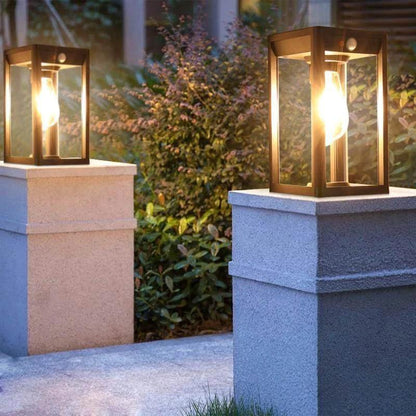 Solar LED Outdoor Column Light with Motion Sensor