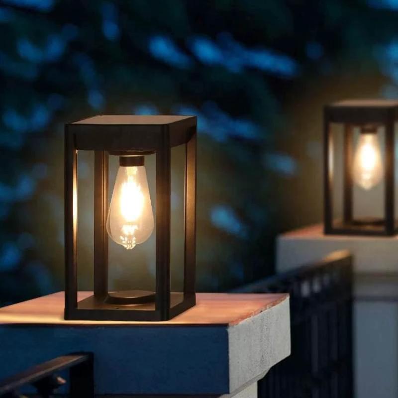 Solar LED Outdoor Column Light with Motion Sensor
