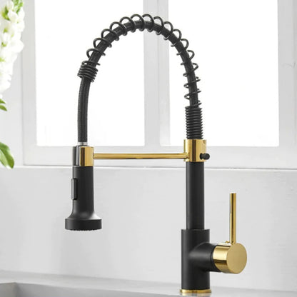 Modern Kitchen Faucet with Pull-Down Spring Sprayer