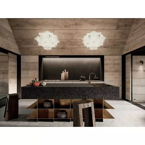 Sculptural cocoon pendant lamp