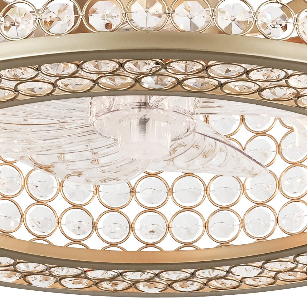 Modern Crystal Ceiling Fan Light