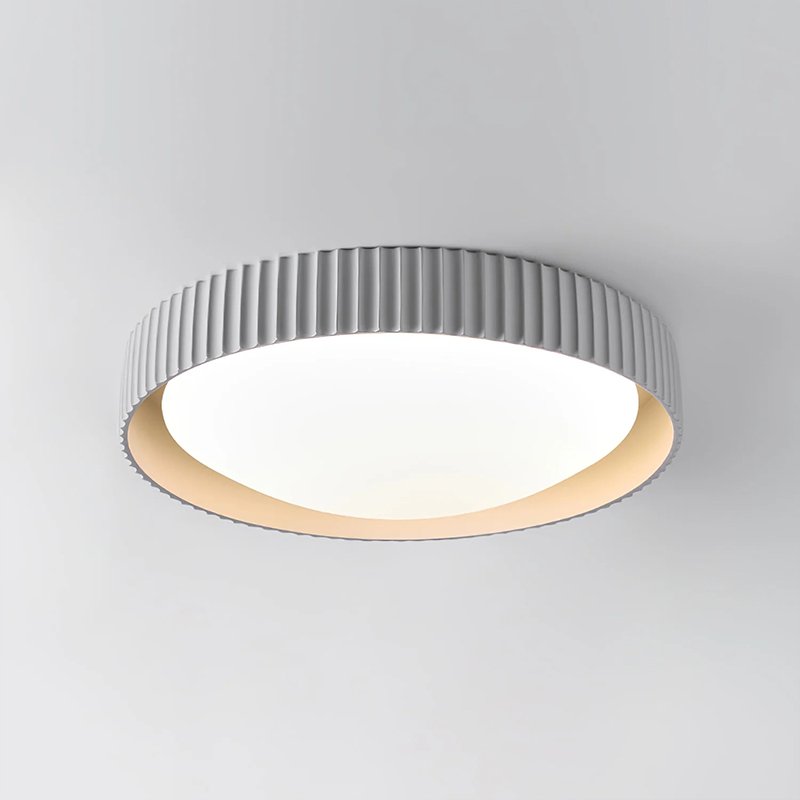 Fluted Resin Disc Ceiling Light