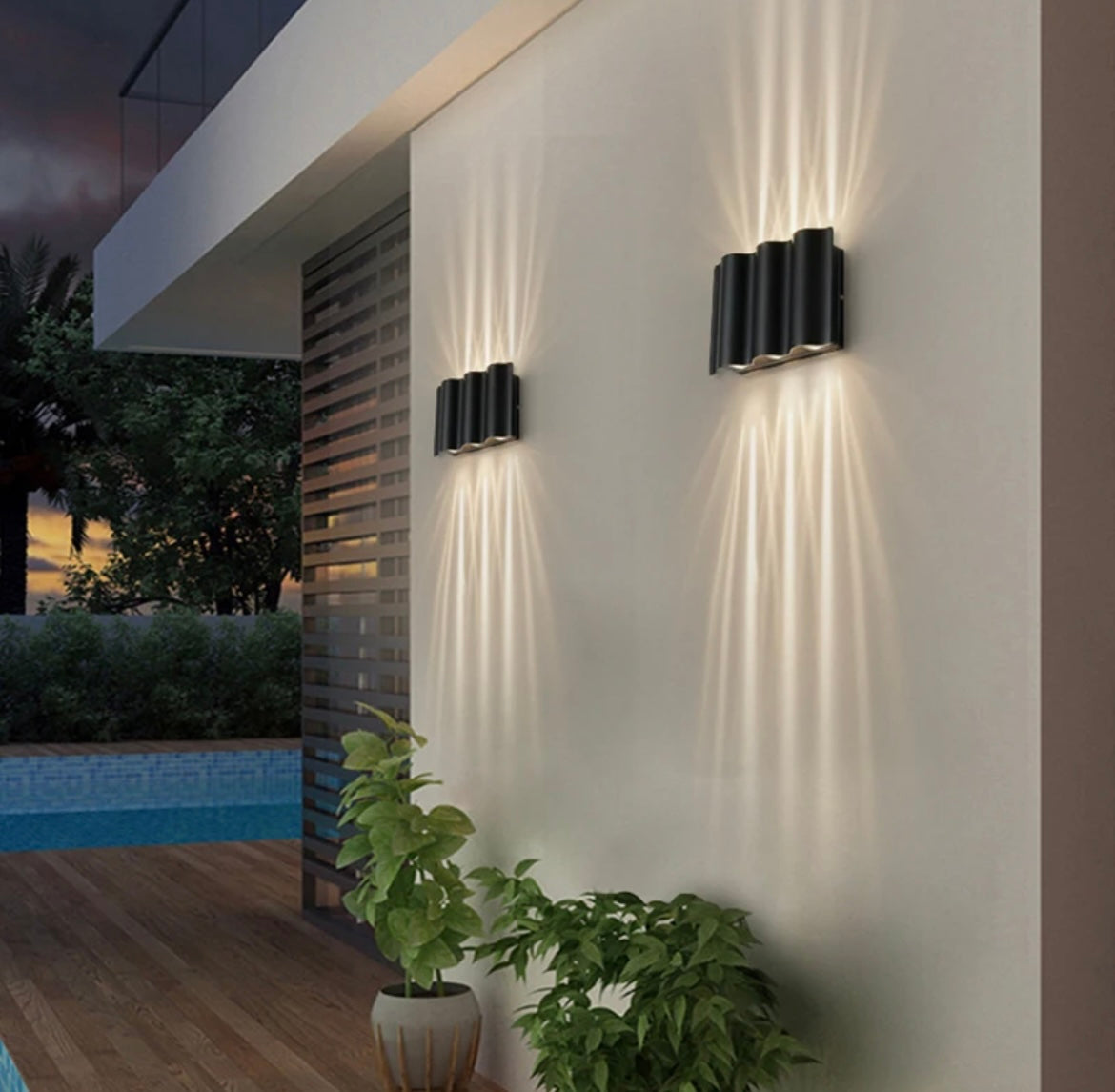 Modern Multi-Head Outdoor Wall Light
